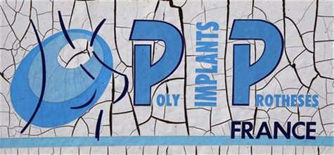 The logo of the French company Poly Implant Prothese is seen outside the company's building in La Seyne-sur-Mer near Toulon The logo of the French company Poly Implant Prothese is seen outside the company's building in La Seyne-sur-Mer near Toulon