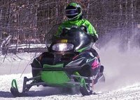 A snowmobile.