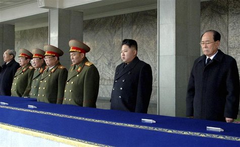 North Korea's new leader Kim Jong-un looks on during memorial for Kim Jong-il in Pyongyang North Korea's new leader Kim Jong-un looks on during memorial for Kim Jong-il in Pyongyang