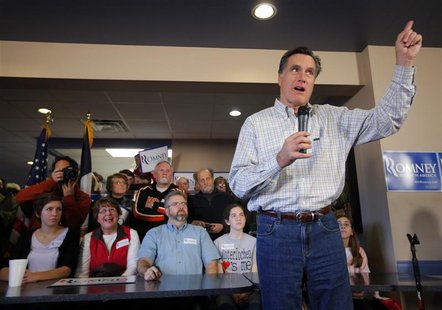 Republican presidential candidate and former Massachusetts Governor Mitt Romney speaks during a campaign stop at the Family Table Restaurant Republican presidential candidate and former Massachusetts Governor Mitt Romney speaks during a campaign stop at the Family Table Restaurant