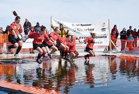 Jumpers at a polar plunge event Jumpers at a polar plunge event