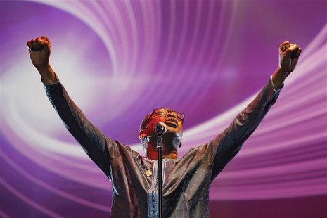 Singer Youssou N'Dour performs at a concert called "Africa Celebrates Democracy" in Tunis Singer Youssou N'Dour performs at a concert called "Africa Celebrates Democracy" in Tunis