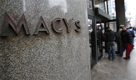 The entrance to Macy's department store is seen in New York, May 12, 2010. The entrance to Macy's department store is seen in New York, May 12, 2010.