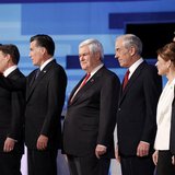 Republican presidential candidates pose before the Republican Party presidential candidates debate in Sioux City Republican presidential candidates pose before the Republican Party presidential candidates debate in Sioux City