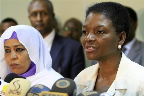 U.N. Under-Secretary General for Humanitarian Affairs Valerie Amos speaks during a joint news conference in Khartoum U.N. Under-Secretary General for Humanitarian Affairs Valerie Amos speaks during a joint news conference in Khartoum