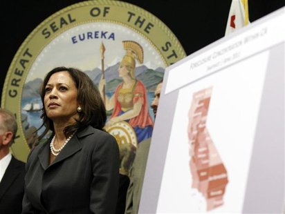 Harris attends a news conference to announce the creation of the Mortgage Fraud Strike Force in Los Angeles Harris attends a news conference to announce the creation of the Mortgage Fraud Strike Force in Los Angeles