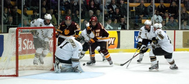 The #8 Broncos host #1 Minnesota-Duluth, 01/06/12. The Bulldogs prevailed 4-1. Photos by Sean Patrick Duross.