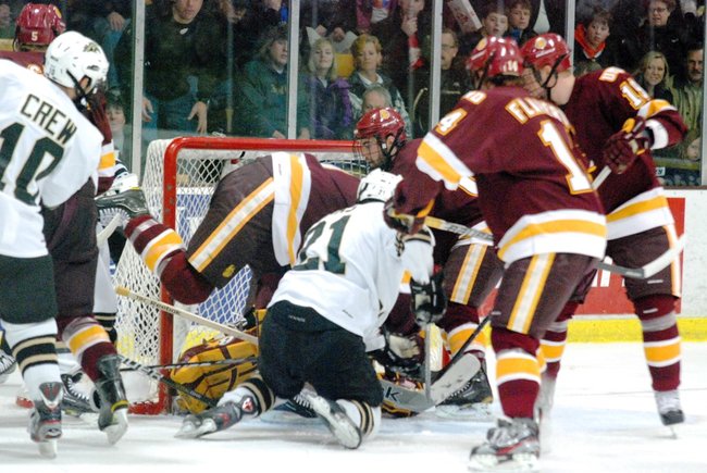 The #8 Broncos host #1 Minnesota-Duluth, 01/06/12. The Bulldogs prevailed 4-1. Photos by Sean Patrick Duross.