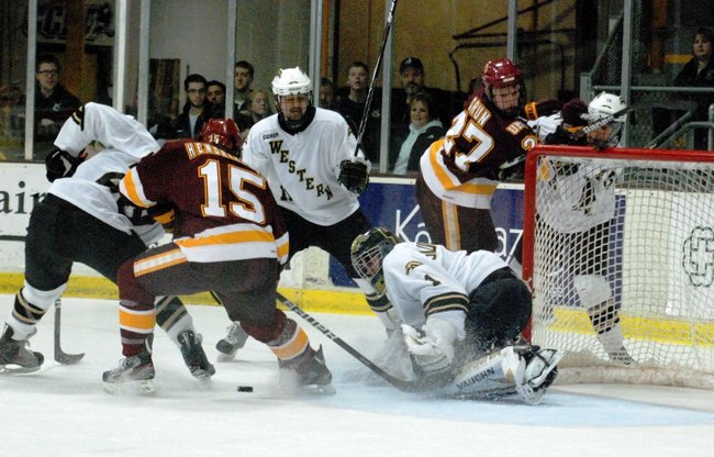 The #8 Broncos host #1 Minnesota-Duluth, 01/06/12. The Bulldogs prevailed 4-1. Photos by Sean Patrick Duross.