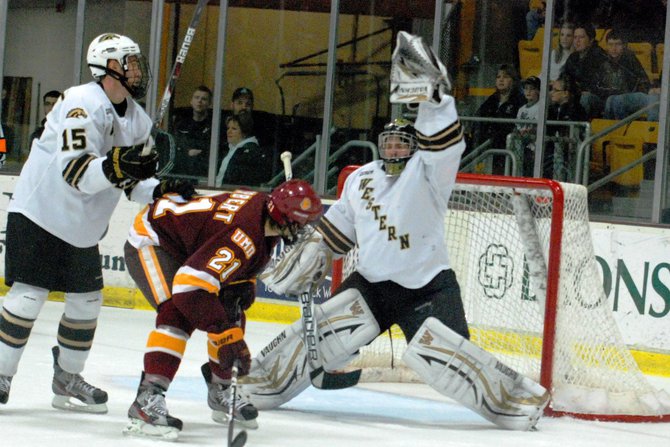 The #8 Broncos host #1 Minnesota-Duluth, 01/06/12. The Bulldogs prevailed 4-1. Photos by Sean Patrick Duross.