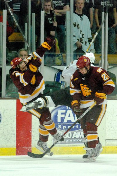 The #8 Broncos host #1 Minnesota-Duluth, 01/06/12. The Bulldogs prevailed 4-1. Photos by Sean Patrick Duross.