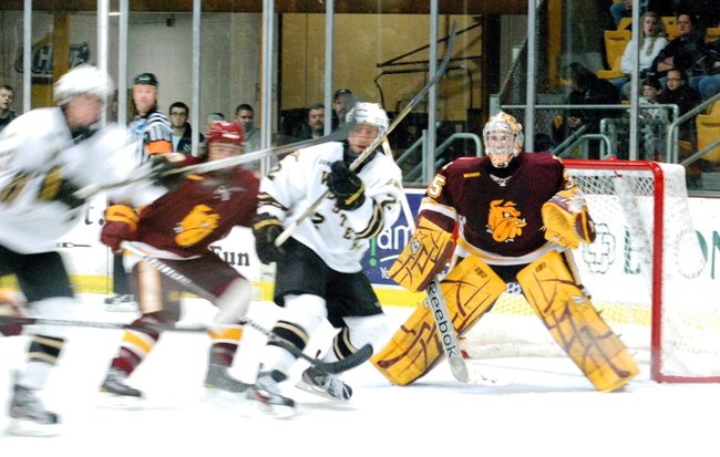 The #8 Broncos host #1 Minnesota-Duluth, 01/06/12. The Bulldogs prevailed 4-1. Photos by Sean Patrick Duross.
