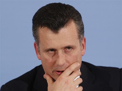 Swiss National Bank Chairman Hildebrand attends a news conference in