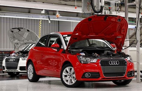 Newly assembled Audi A1 cars are seen at the Brussels' assembly plant Newly assembled Audi A1 cars are seen at the Brussels' assembly plant
