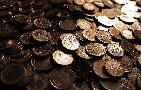 Euro coins are seen in this photo illustration taken in Rome Euro coins are seen in this photo illustration taken in Rome