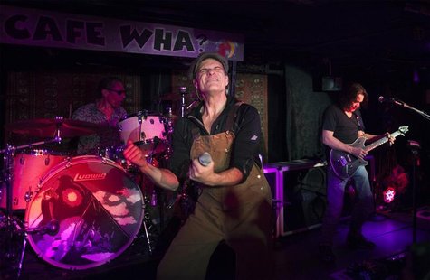 Singer David Lee Roth performs with Eddie Van Halen and Alex Van Halen during a private Valen Halen show to announce their upcoming tour at Singer David Lee Roth performs with Eddie Van Halen and Alex Van Halen during a private Valen Halen show to announce their upcoming tour at