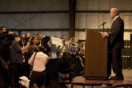 Republican presidential candidate Ron Paul (R-TX) speaks during a campaign stop at Eagle Aviation in West Columbia Republican presidential candidate Ron Paul (R-TX) speaks during a campaign stop at Eagle Aviation in West Columbia