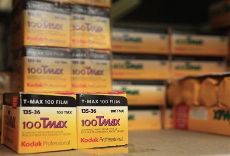 Rolls of Kodak TMax film are seen on a camera store shelf in New York Rolls of Kodak TMax film are seen on a camera store shelf in New York