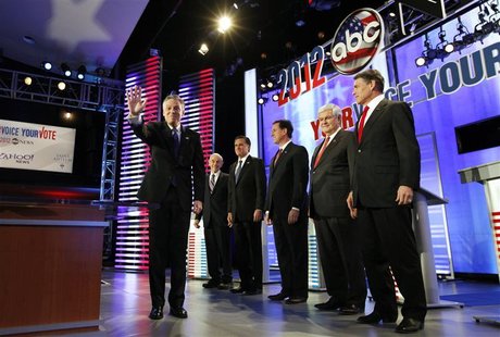 Republican presidential candidates pose before a Republican presidential debate at St. Anselm College in Manchester Republican presidential candidates pose before a Republican presidential debate at St. Anselm College in Manchester