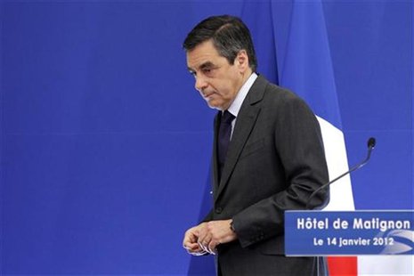 France's Prime Minister Francois Fillon delivers a speech as he attends a news conference at the Hotel Matignon in Paris France's Prime Minister Francois Fillon delivers a speech as he attends a news conference at the Hotel Matignon in Paris
