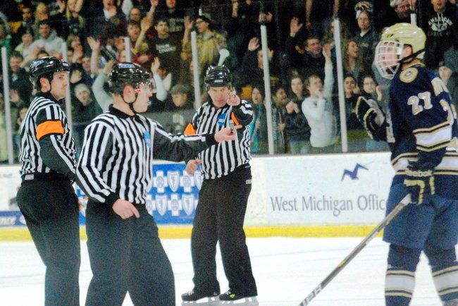 #10 Western Michigan hosts #3 Notre Dame, 01/14/12. The Broncos defeated the Irish 3-1.  Photos by Sean Patrick Duross.
