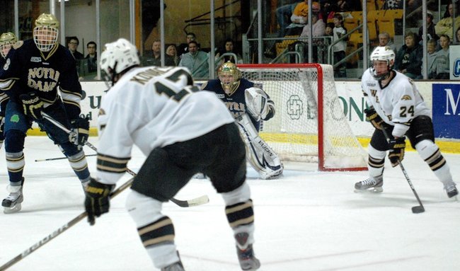 #10 Western Michigan hosts #3 Notre Dame, 01/14/12. The Broncos defeated the Irish 3-1.  Photos by Sean Patrick Duross.