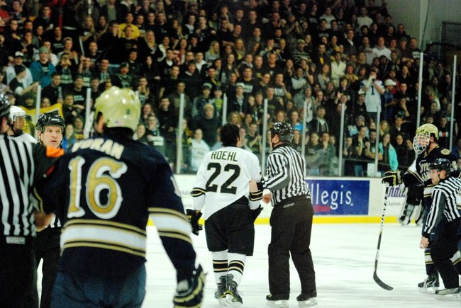 #10 Western Michigan hosts #3 Notre Dame, 01/14/12. The Broncos defeated the Irish 3-1.  Photos by Sean Patrick Duross.