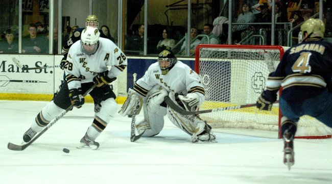 #10 Western Michigan hosts #3 Notre Dame, 01/14/12. The Broncos defeated the Irish 3-1.  Photos by Sean Patrick Duross.