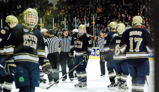 #10 Western Michigan hosts #3 Notre Dame, 01/14/12. The Broncos defeated the Irish 3-1. Photos by Sean Patrick Duross.