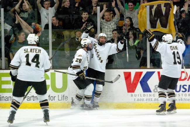 #10 Western Michigan hosts #3 Notre Dame, 01/14/12. The Broncos defeated the Irish 3-1.  Photos by Sean Patrick Duross.