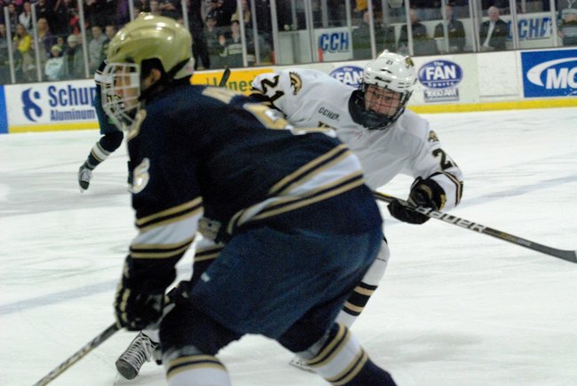 #10 Western Michigan hosts #3 Notre Dame, 01/14/12. The Broncos defeated the Irish 3-1.  Photos by Sean Patrick Duross.