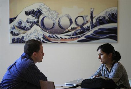 People work at Google campus near Venice Beach in Los Angeles People work at Google campus near Venice Beach in Los Angeles