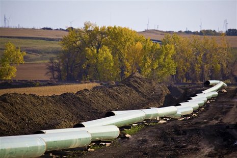 Handout photograph shows the Keystone Oil Pipeline is pictured under construction in North Dakota Handout photograph shows the Keystone Oil Pipeline is pictured under construction in North Dakota