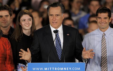 Republican U.S. presidential candidate and former Massachusetts Governor Romney speaks at his South Carolina primary election night rally in Republican U.S. presidential candidate and former Massachusetts Governor Romney speaks at his South Carolina primary election night rally in