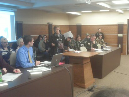 Residents from Bouche's Kronenwetter Park speak at a public hearing on revocation of the owner's license, January 23, 2012 Residents from Bouche's Kronenwetter Park speak at a public hearing on revocation of the owner's license, January 23, 2012