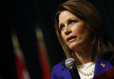 U.S. Republican presidential candidate and Representative Michele Bachmann (R-MN) speaks during a campaign event at Principal Financial Grou U.S. Republican presidential candidate and Representative Michele Bachmann (R-MN) speaks during a campaign event at Principal Financial Grou