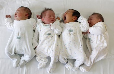 Babies are pictured in maternity ward at Munich hospital 'Rechts der Isar' Babies are pictured in maternity ward at Munich hospital 'Rechts der Isar'
