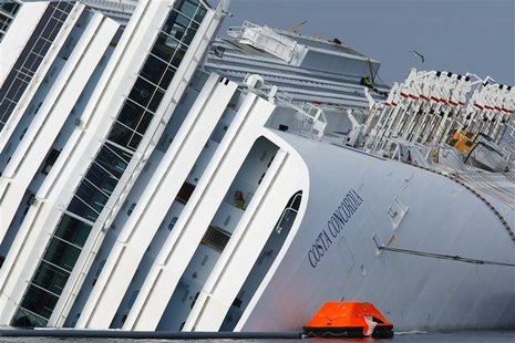 Firefighter rescuers work on the cruise liner Costa Concordia, which ran aground off the west coast of Italy at Giglio island Firefighter rescuers work on the cruise liner Costa Concordia, which ran aground off the west coast of Italy at Giglio island