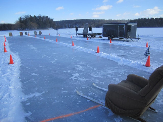 106.5 The Buzz & The Louis Corners Sno-Birds present the 3rd Annual Recliner Races On Cedar Lake at Cedars Resort in Kiel - 1.28.12