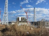 Handout photo of crippled Fukushima Daiichi nuclear power plant's No.4 reactor building in Fukushima prefecture