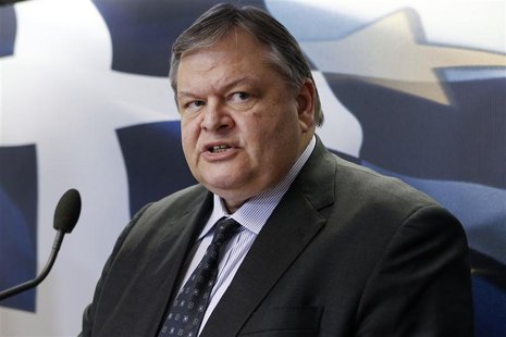Greece's Finance Minister Venizelos addresses reporters during a briefing in Athens Greece's Finance Minister Venizelos addresses reporters during a briefing in Athens