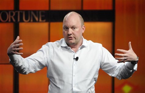Marc Andreessen, co-founder and general partner of Andreessen Horowitz, speaks during the "The Future of Technology" panel at the Fortune Te Marc Andreessen, co-founder and general partner of Andreessen Horowitz, speaks during the "The Future of Technology" panel at the Fortune Te