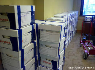 Boxes containing petitions to recall Gov. Scott Walker are seen at the state Government Accountability Board office in Madison, Jan. 17, 2012. (courtesy of FOX 11) Boxes containing petitions to recall Gov. Scott Walker are seen at the state Government Accountability Board office in Madison, Jan. 17, 2012. (courtesy of FOX 11)