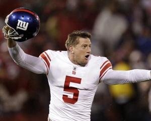 Steve Weatherford of the New York Giants (photo courtesy of AP)