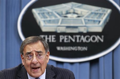 U.S. Defense Secretary Leon Panetta briefs the media at the Pentagon Briefing Room in Washington, DC U.S. Defense Secretary Leon Panetta briefs the media at the Pentagon Briefing Room in Washington, DC