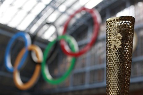 A prototype of the London 2012 Olympic Torch is seen at St Pancras station in London A prototype of the London 2012 Olympic Torch is seen at St Pancras station in London