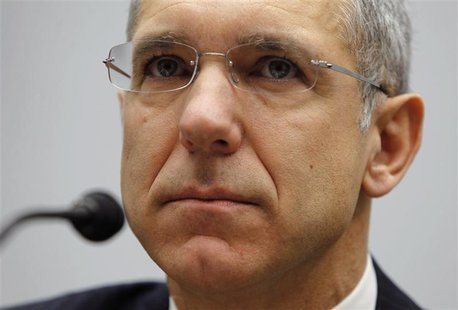 Former MF Global Chief Risk Officer Roseman is pictured during testimony at a House Financial Oversight committee hearing on MF Global's col