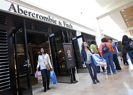 Customers leave an Abercrombie & Fitch store at South Park mall in Charlotte Customers leave an Abercrombie & Fitch store at South Park mall in Charlotte