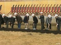 Green Bay-based furniture maker KI breaks ground on an expansion project at its Bellevue facility on February 2, 2012. (courtesy of FOX 11).