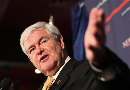Republican presidential candidate Gingrich gestures during a campaign appearance in Reno Republican presidential candidate Gingrich gestures during a campaign appearance in Reno